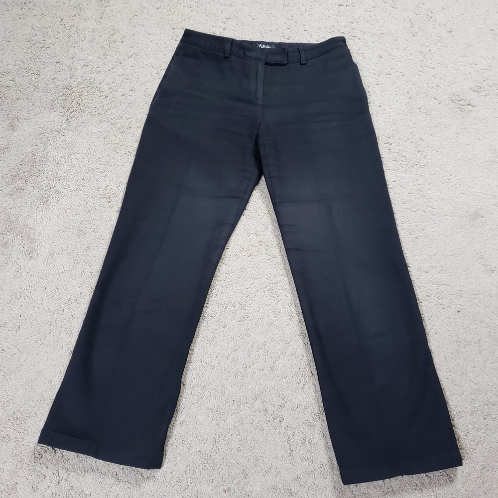 APC Cece Trousers Womens 36 (US 2-4)‎ Black Textured Cropped Leg High Waist